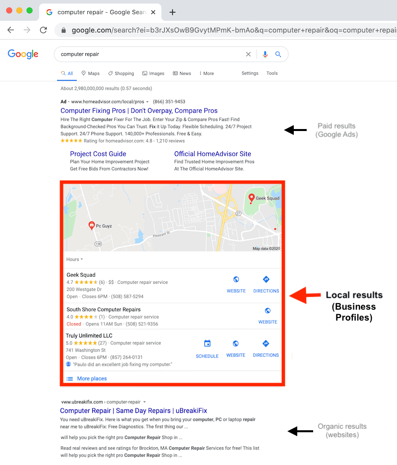 Google Business Profile Examples